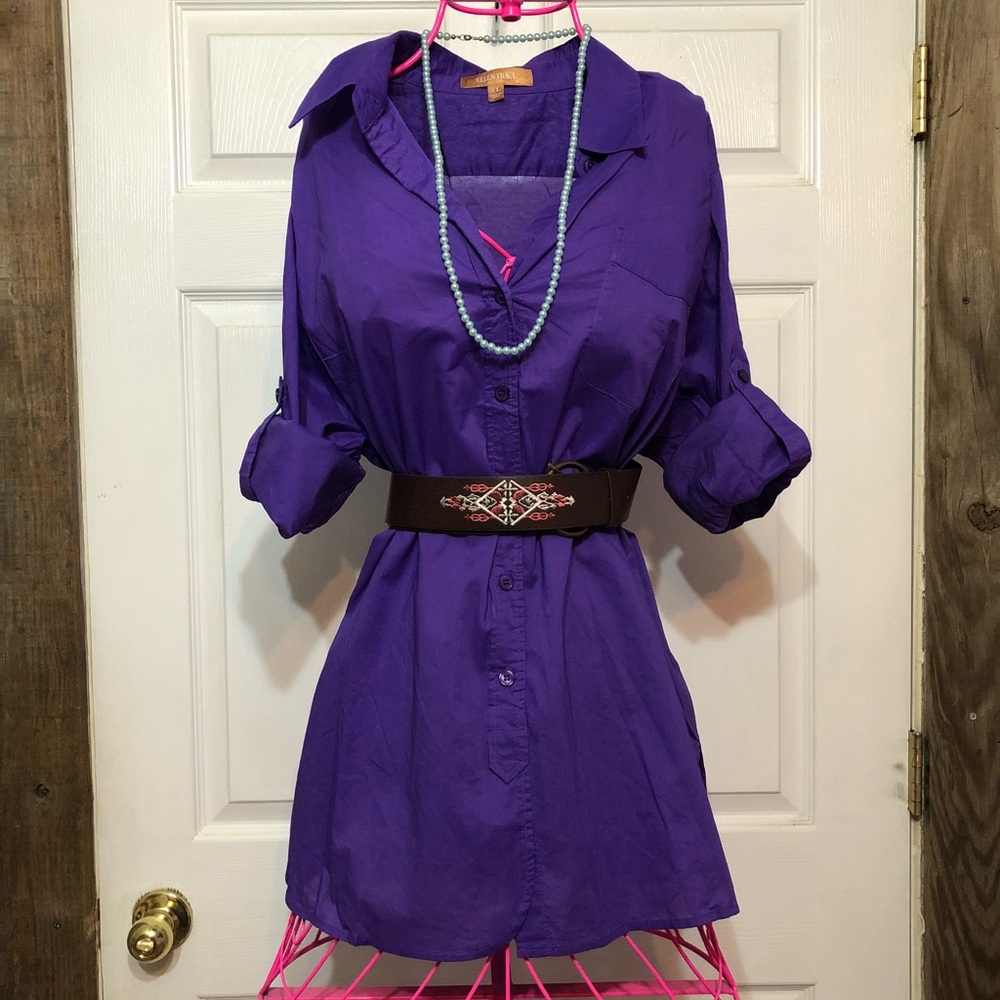 Ellen Tracey button up Blouse XL